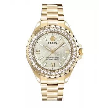 Philipp Plein Moteriškas Laikrodis PWPOA0624 The G.O.A.T. Quartz Analoginis 38 mm Rožinio Aukso Spalvos