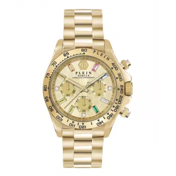 Philipp Plein moteriškas laikrodis PWSBA0223 kvarcinis analoginis 38mm rožinio aukso spalvos nerūdijantis plienas
