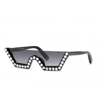Philipp Plein moteriški akiniai nuo saulės SPP031S990700 juodas rėmelis UV400