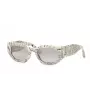 Philipp Plein Moteriški Akiniai nuo Saulės SPP066M5109YL – Juodas/auksinis rėmelis, pilki lęšiai, 51/21/135 mm