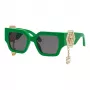 Philipp Plein moteriški akiniai nuo saulės SPP103S510D80 juodi pilkas gradientas 51mm