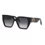 Philipp Plein moteriški akiniai nuo saulės SPP160-570700 juodas acetato rėmelis, pilki lęšiai, 57 mm