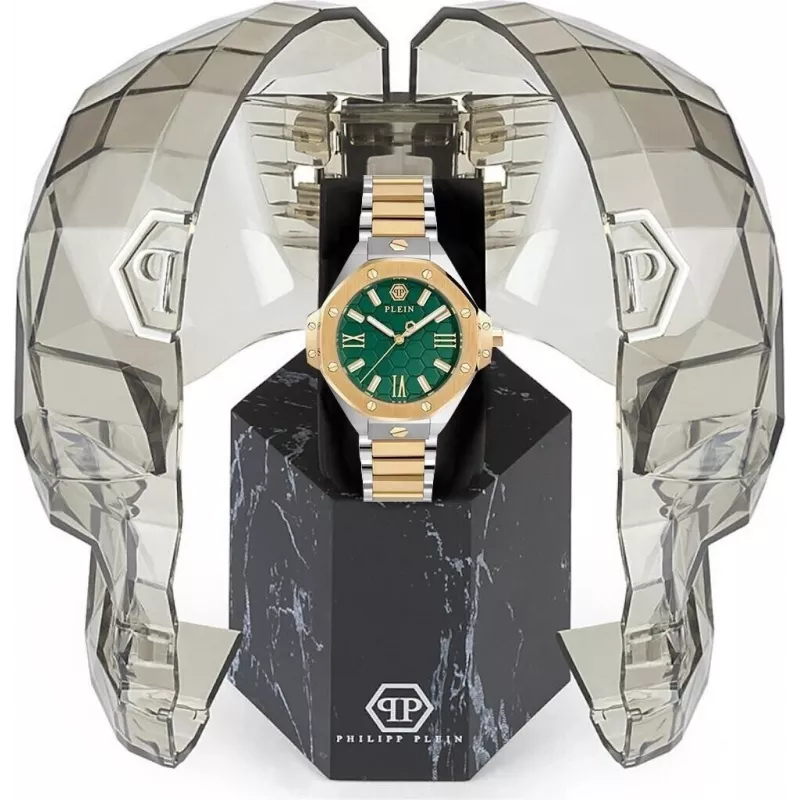 Philipp Plein moteriškas laikrodis PWBDA0724 39mm Quartz nerūdijantis plienas silikonas juodas