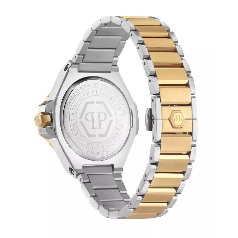 Philipp Plein moteriškas laikrodis PWBDA0724 39mm Quartz nerūdijantis plienas silikonas juodas