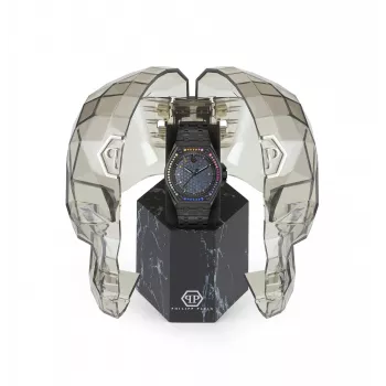 Philipp Plein moteriškas laikrodis PWJAA1423 The Skull 38mm rožinio aukso atspalvio