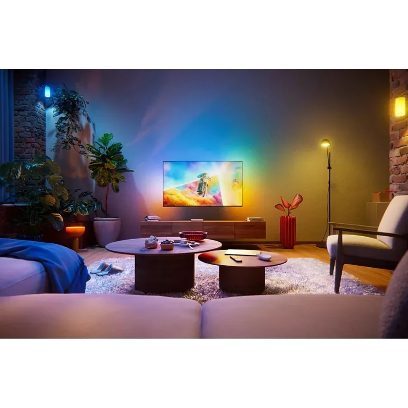Philips 65PQS8501/12 65 colių QLED Ambilight išmanusis televizorius 4K UHD Titan OS juodas