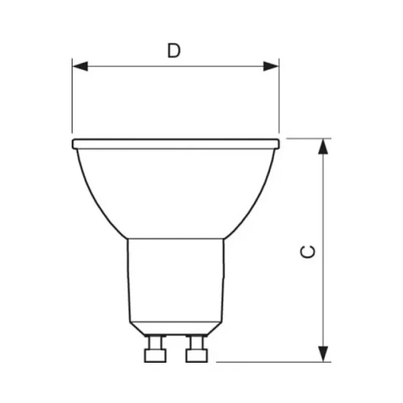 Philips CorePro LED Spot 5-50W GU10 827 36° Dimmable – šiltai balta šviesa
