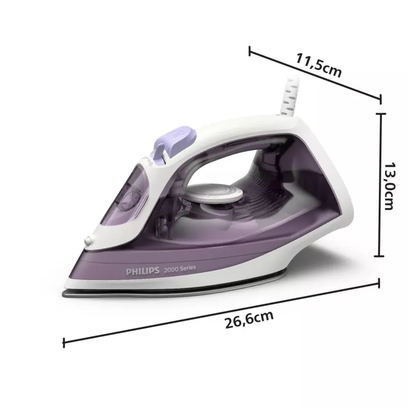Philips DST2020/30 lygintuvas su garais, 2000 W, nelipnė padas, mėlyna/balta