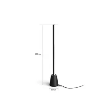 Philips Hue Gradient Play stalinė lempa Smart LED, E27, 7.5W, 1100lm, Tunable White & 16 milijonų spalvų, juoda