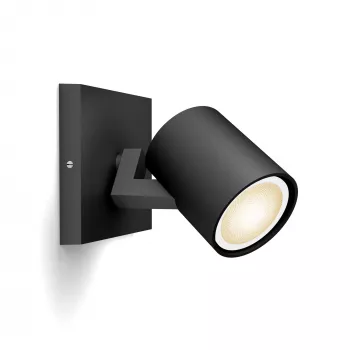Philips Hue White Ambiance Runner Spot 1 Light Black 350lm lubinis šviestuvas