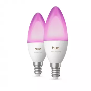 Philips Hue White and Color Ambiance Candle Bulb E14 B39 EU 2 rinkinys