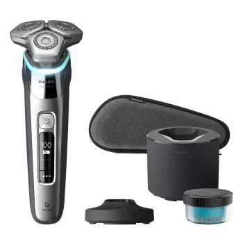 Philips S9975/55 SkinIQ elektrinis skustuvas – 360-D lankstomos galvutės, 60 min veikimo, chromuotas
