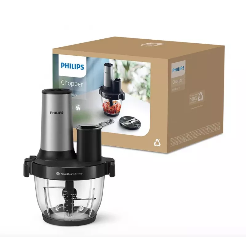 Philips Series 5000 Virtuvinis Kombainas HR1504/00, 800 W, 2,1 L Dubuo, Baltas