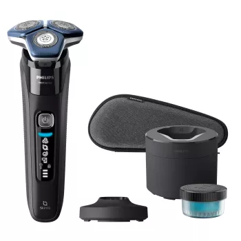 Philips Series 7000 vyriškas elektrinis skustuvas S7886/55 – Dark Chrome, šlapiam ir sausam naudojimui, 60 min. veikimo laikas, SkinIQ technologija