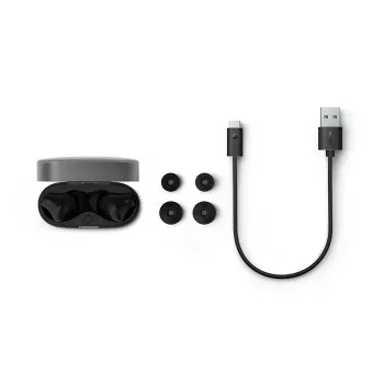 PHILIPS belaidės ausinės TAT2000BK/00 True Wireless In-Ear Bluetooth 5.0 su įkrovimo dėklu, IPX4 apsauga nuo purslų ir prakaito, įmontuotu mikrofonu, juodos