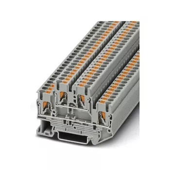 Phoenix 3210567 PTTB 2.5 dviejų lygių gnybtų blokas, push-in, 2,5 mm², 500 V, 22 A, pilkas