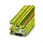 Phoenix 3213962 PTI 2,5-PE Žemės gnybtų blokas, Push-in, 2,5 mm², žaliai geltonas, DIN bėgeliui
