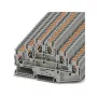 Phoenix Contact PT 2,5-3L 3 lygių push-in gnybtų blokas, 2,5 mm², 24 A, 500 V, pilkas