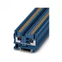Phoenix Contact PT 6 BU 6 mm² mėlynas praėjimo gnybtas su Push-in technologija, 41 A, 1000 V, DIN bėgeliui