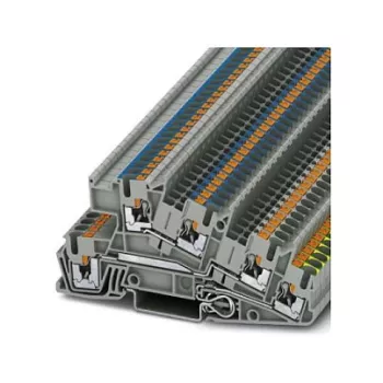 Phoenix Contact PTI 2,5-PE/L/N instaliacinė gnybtų jungtis, Push-in, 3 lygių, 24 A, 400 V, pilka