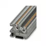 Phoenix Contact PTI 2.5 Push-In gnybtų blokas, 2 lygių, 2,5 mm², 500 V, 24 A, DIN bėgeliui, pilkas