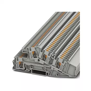 Phoenix Contact PTI 4-L/L 3 lygių montažinė gnybtų juosta, Push-in, 4 mm², 400 V, 32 A, pilka