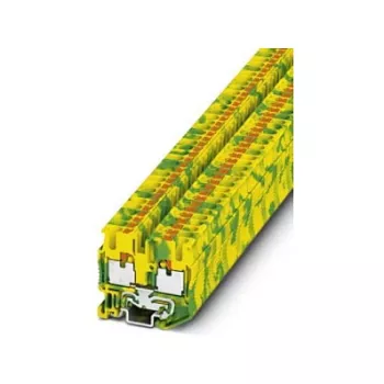 Phoenix MPT 2,5-PE Mini apsauginio laidininko gnybtų blokas, Push-in, 2,5 mm², žaliai geltonas