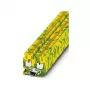 Phoenix MPT 2,5-PE Mini apsauginio laidininko gnybtų blokas, Push-in, 2,5 mm², žaliai geltonas