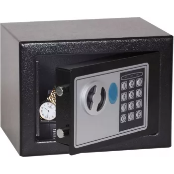 Phoenix Safe SS0721E Kompaktiškas seifas nuo įsilaužimo namų ir biuro reikmėms su elektronine klaviatūra, tamsiai pilkas