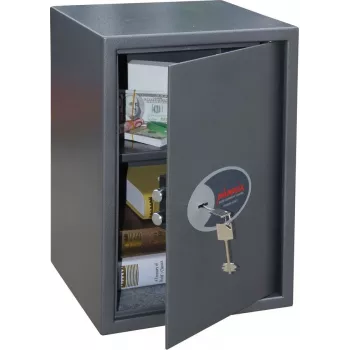 Phoenix Safe SS0804K Vela Home Office seifas nuo įsilaužimo, 52 l, tamsiai pilka/juoda, raktinis užraktas