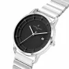 Pierre Cardin Vyriškas analoginis kvarcinis laikrodis CLC.6006 – 43 mm nerūdijančio plieno korpusas, juodas odinis dirželis