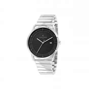 Pierre Cardin Vyriškas analoginis kvarcinis laikrodis CLC.6006 – 43 mm nerūdijančio plieno korpusas, juodas odinis dirželis