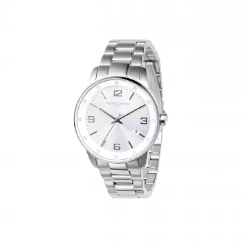 Pierre Cardin vyriškas analoginis kvarcinis laikrodis CMR.0006 40mm nerūdijančio plieno korpusas juodas ciferblatas odinis dirželis