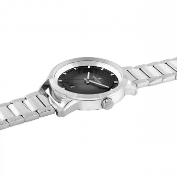 Pierre Cardin vyriškas analoginis kvarcinis laikrodis CCP.5024 – 45 mm nerūdijančio plieno korpusas, juodas ciferblatas, juodas odinis dirželis