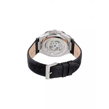 Pierre Cardin vyriškas kvarcinis analoginis laikrodis CF.1002.LB.2 42mm plieninis korpusas juodas ciferblatas odinis dirželis