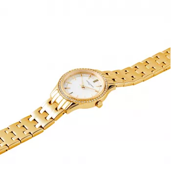 Pierre Cardin moteriškas kvarcinis analoginis laikrodis CF.0611.SE.G 30mm nerūdijančio plieno tinklelis
