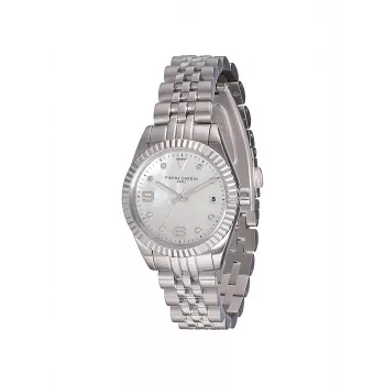 Pierre Cardin Women's Quartz Analog Watch CF.1012.MS 28mm Stainless Steel Case Black Leather Strap