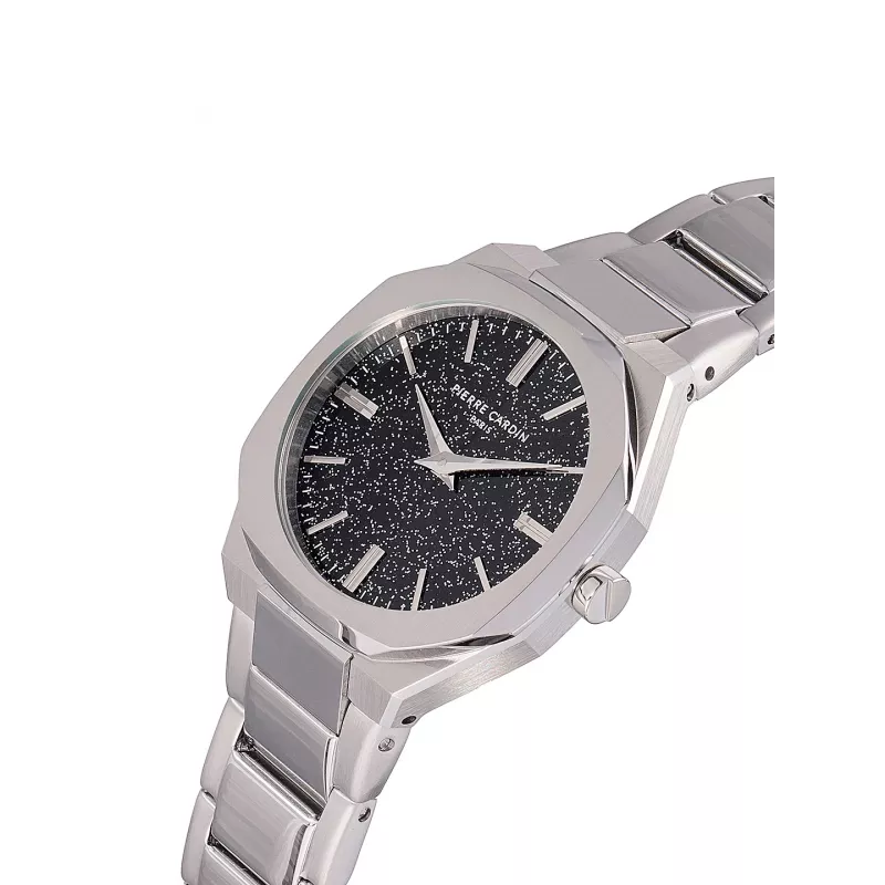 Pierre Cardin moteriškas kvarcinis laikrodis CF.1008.MS 32mm sidabrinis nerūdijančio plieno tinklinė apyrankė