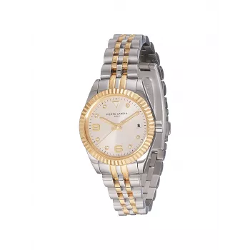 Pierre Cardin moteriškas laikrodis CF.1012.MU.4 28mm nerūdijančio plieno tinklinė apyrankė sidabrinis ciferblatas