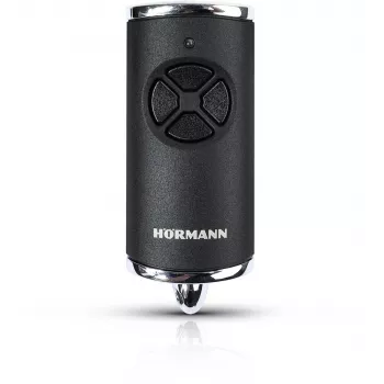 Pilot Hormann HSE 4 868MHz BiSecure rankinis siųstuvas (juodas, matinis, chromuoti mygtukai)