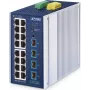 PLANET IGS-4215-16T4X Pramoninis L2/L4 valdomas jungiklis – 16 prievadų 10/100/1000 + 4 SFP