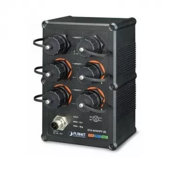 PLANET IGS-605HPT pramoninis Gigabit tinklo jungiklis, 6 prievadai, 4 PoE+, 240W, IP30, -40–75°C