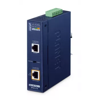 PLANET IPOE-176 pramoninis PoE kartotuvas, 1 prievadas Gigabit PoE++ į 4 prievadus PoE+ (IP30)