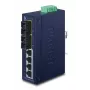 PLANET ISW-621TS15 Industrial Unmanaged L2 Fast Ethernet Switch su 4x 10/100 + 2x 100Base-FX SC Multi-mode, DIN-Rail/Wall-Mount, -40 iki 75°C