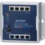 Planet WGS814HP pramoninis Gigabit PoE+ jungiklis, 8 prievadų (4 PoE+), montuojamas ant sienos, IP30, 60W biudžetas