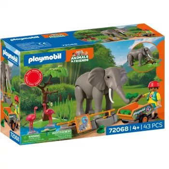 PLAYMOBIL 72068 Dramblys su gyvūnų prižiūrėtoju