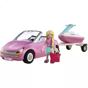 Playmobil 72123 Barbie kabrioletas – rožinis automobilis žaislas