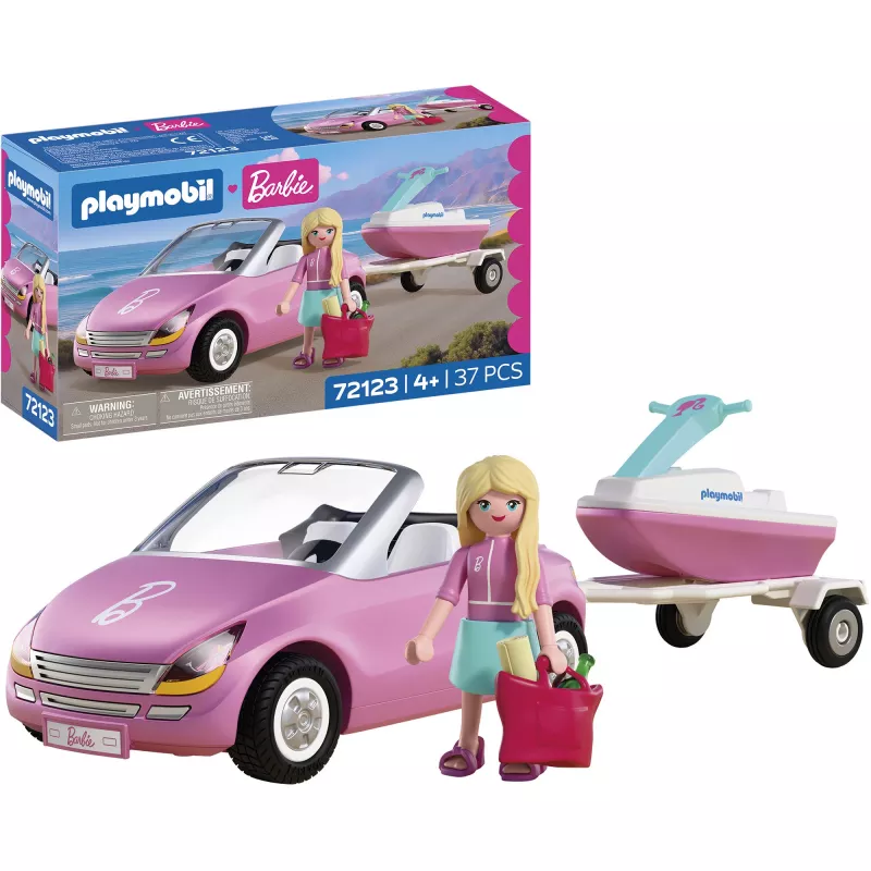 Playmobil 72123 Barbie kabrioletas – rožinis automobilis žaislas