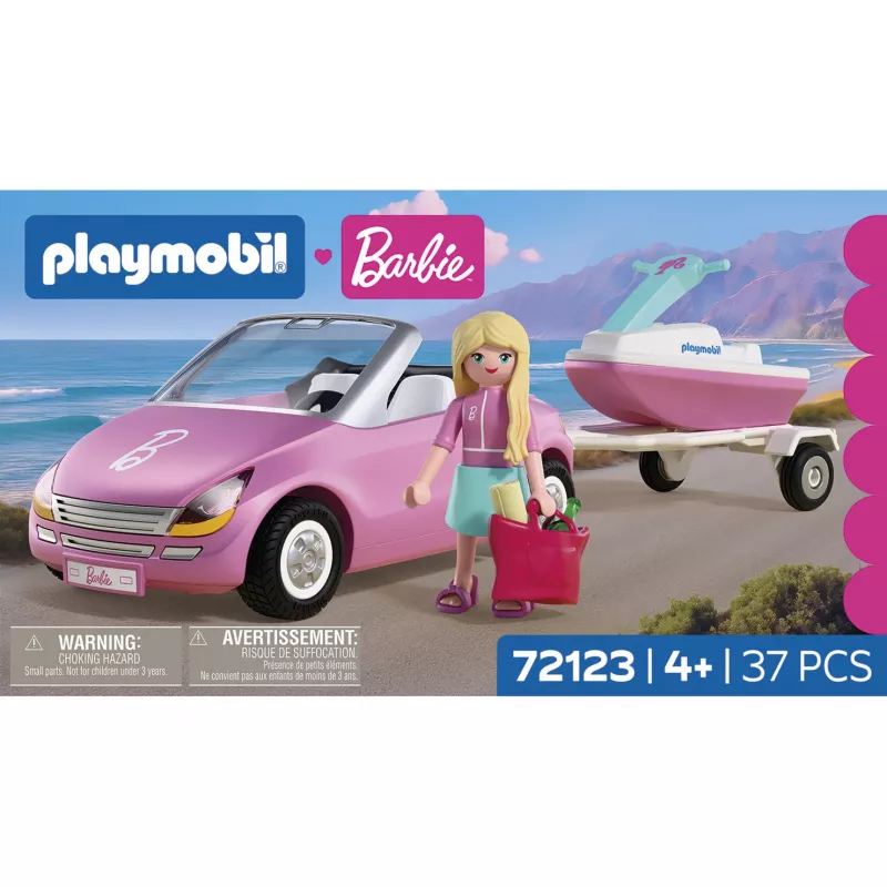 Playmobil 72123 Barbie kabrioletas – rožinis automobilis žaislas