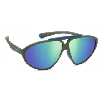 POLAROID PLD2151/S Unisex akiniai su Havana rėmeliu ir žaliais poliarizuotais lęšiais 62 mm